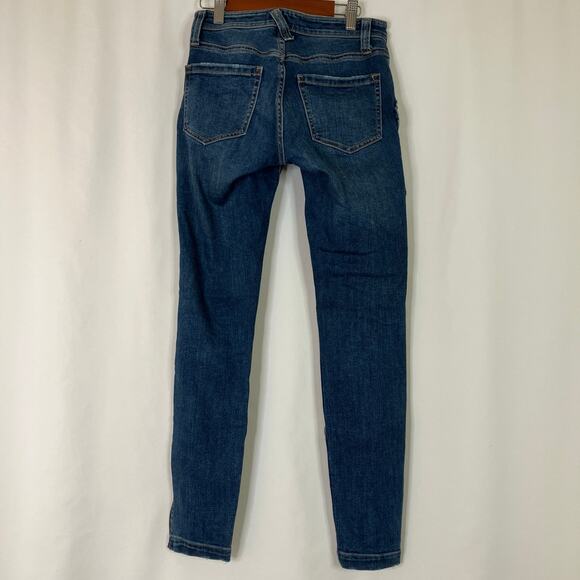 Joie | Skinny Jeans Large Pockets Zip Ankle Dark Wash Cotton Blend Womens 24 - Picture 8 of 9